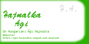 hajnalka agi business card